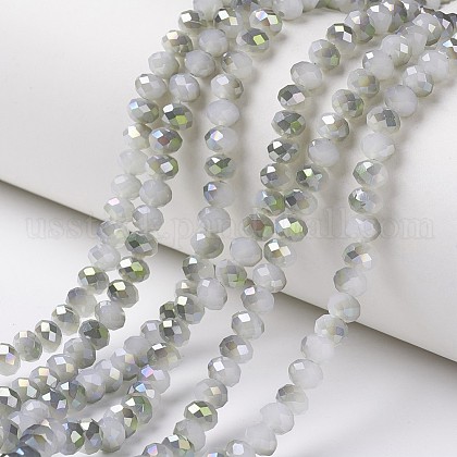 Electroplate Glass Beads Strands US-EGLA-A034-J10mm-S04-1
