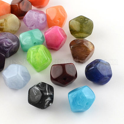 Imitation Gemstone Acrylic Beads US-OACR-R034-M-1