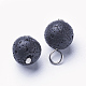 Round Natural Lava Rock Beads Charms US-AJEW-PH00837-2
