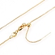 Adjustable Electroplate Brass Venetian Chain Necklaces US-MAK-L028-02G-1