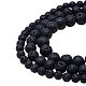 6mm Natural Black Lava Rock Stone Rock Gemstone Gem Round Loose Beads Strand 15.7 inch for Jewelry Making US-G-PH0014-6mm-2