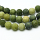 Round Frosted Natural TaiWan Jade Bead Strands US-G-M248-10mm-02-1