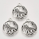 Tibetan Style Alloy Howling Wolf Pendants US-X-TIBEP-T009-07AS-RS-1