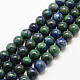 Natural Chrysocolla and Lapis Lazuli Beads Strands US-G-P281-03-8mm-1