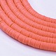 Flat Round Eco-Friendly Handmade Polymer Clay Beads US-CLAY-R067-8.0mm-14-4
