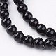 Natural Black Onyx Beads Strands US-G-H1567-6MM-3