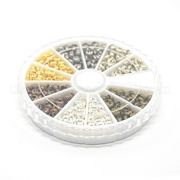 1 Box 6 Colors Iron Crimp Beads Covers US-IFIN-X0020-NR-B