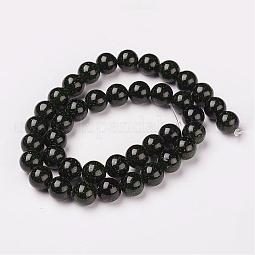 Synthetic Green Goldstone Beads Strands US-G-D169-02-8mm