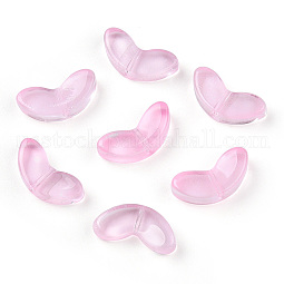 Spray Painted Transparent Glass Beads US-GLAA-T022-27D