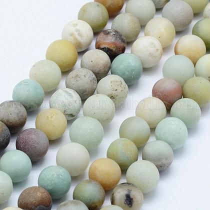 Natural Flower Amazonite Beads Strands US-G-F518-24-6mm-1