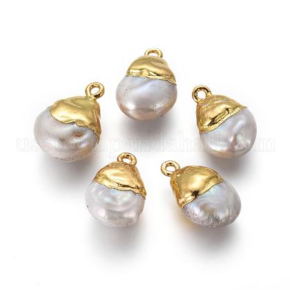 Natural Cultured Freshwater Pearl Pendants US-PEAR-F011-65G-1