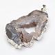 Natural Geode Agate Pendants US-G-G950-02P-2
