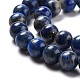 Natural Lapis Lazuli Round Beads Strands US-G-I181-09-8mm-3