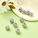 CZ Brass Micro Pave Grade AAA Clear Color Cubic Zirconia Round Beads US-KK-O065-8mm-05P-NR-4