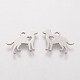 304 Stainless Steel Puppy Silhouette Charms US-STAS-Q201-T086-2