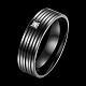 Valentine's Day Gifts Titanium Steel Cubic Zirconia Couple Rings For Men US-RJEW-BB16446-10-2