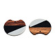 Tri-color Resin & Walnut Wood Pendants US-RESI-S358-77A-3
