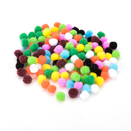 PandaHall Elite 15mm Multicolor Assorted Pom Poms Balls About 1000pcs for DIY Doll Craft Party Decoration US-AJEW-PH0001-15mm-M-1