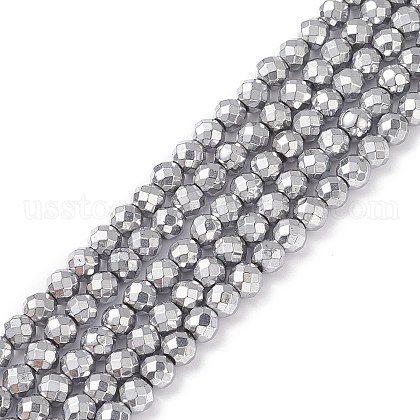 Non-Magnetic Synthetic Hematite Beads Strands US-G-Q663-2-1