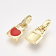 Brass Micro Pave Cubic Zirconia Charms US-ZIRC-S061-104-2