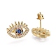 Brass Micro Pave Cubic Zirconia Stud Earrings US-EJEW-L224-29G-2