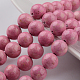 Dyed Natural Fossil Beads Strands US-G-E328-8mm-03-1
