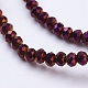 1 Strand Electroplate Glass Beads Strands US-X-EGLA-J025-F04-3