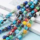 Handmade Millefiori Glass Round Beads Strands US-LK-R004-93-5
