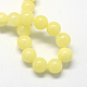 Natural Dyed Yellow Jade Gemstone Bead Strands US-G-R271-8mm-Y06-1
