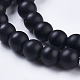 Synthetic Black Stone Beads Strands US-G-R345-6mm-38-1-3