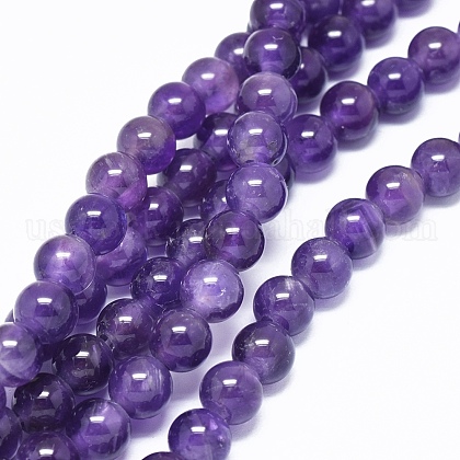 Natural Amethyst Beads Strands US-G-L476-09-1
