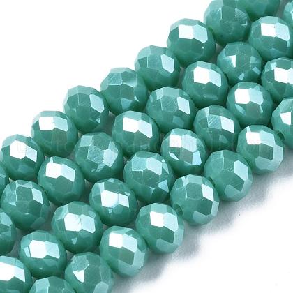 Electroplate Glass Beads Strands US-EGLA-A034-P4mm-A03-1