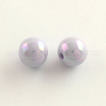 AB Color Plated Acrylic Round Beads US-SACR-Q109-20mm-02-1