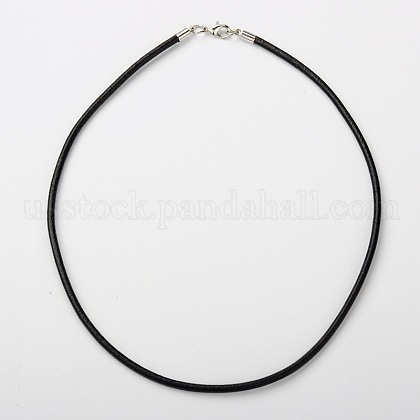 Cowhide Leather Necklace Making US-AJEW-JW00001-03-1