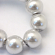 Baking Painted Pearlized Glass Pearl Round Bead Strands US-HY-Q003-10mm-62-3