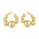 Brass Round Ball Wrap Hoop Earrings for Women US-EJEW-N011-83-3