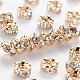 Brass Rhinestone Spacer Beads US-RB-A014-L4mm-01LG-NF-1